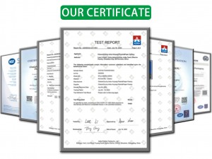 aprovat ISO, QS, MSDS, FDA i altres certificacions internacionals de productes.