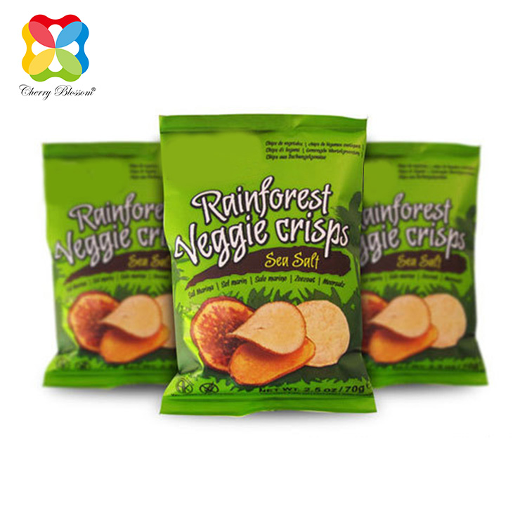 chips packaging bag roll film packaging film Potato Chips Bag Reverse Tuck End Paper Box Bag For Chips